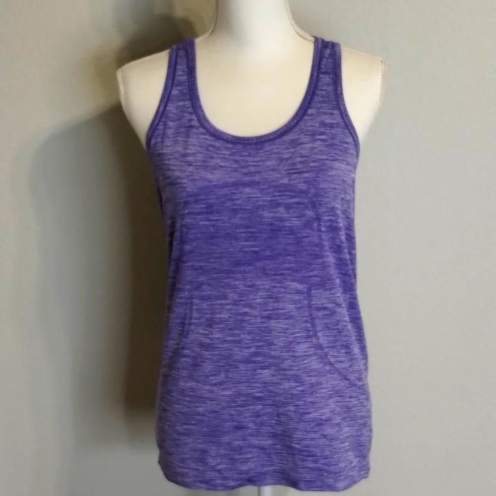 Lululemon tank size 8 Run Swiftly Tech racer back purple slub Lululemon